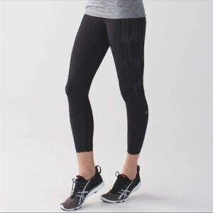 Lululemon Tight Stuff Tight Black / Black / Scratch Match Black Multi Size 4